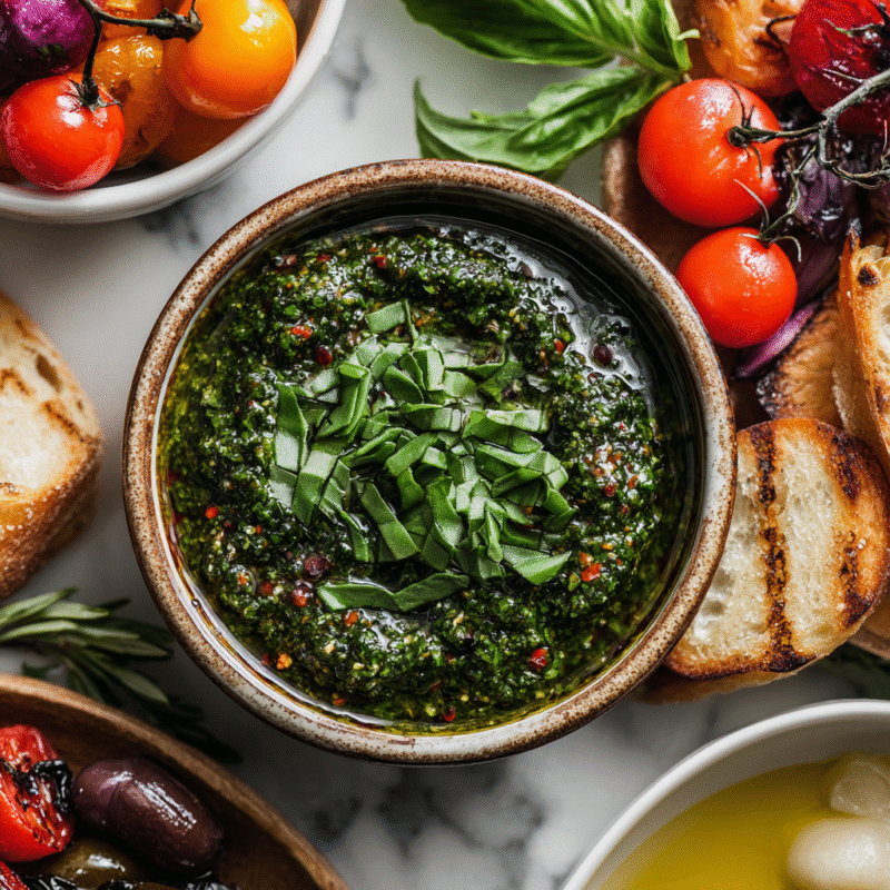 Very Incredible Basil Sauce made with fresh basil, garlic, and Parmesan, ideal for pasta and holiday dishes.