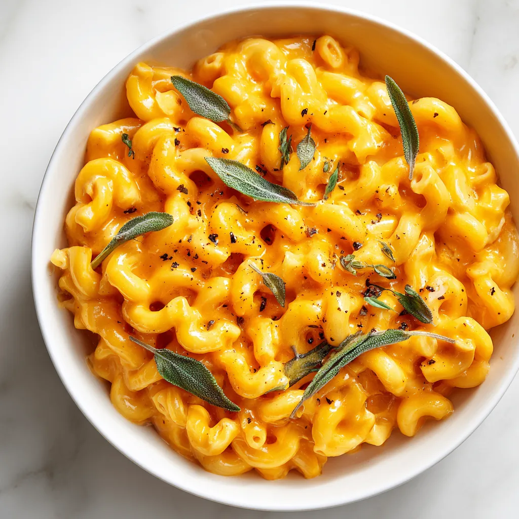 Creamy pumpkin cottage cheese pasta dish with fall flavors, perfect for cozy dinners and Thanksgiving sides, ready in 30 minutes.