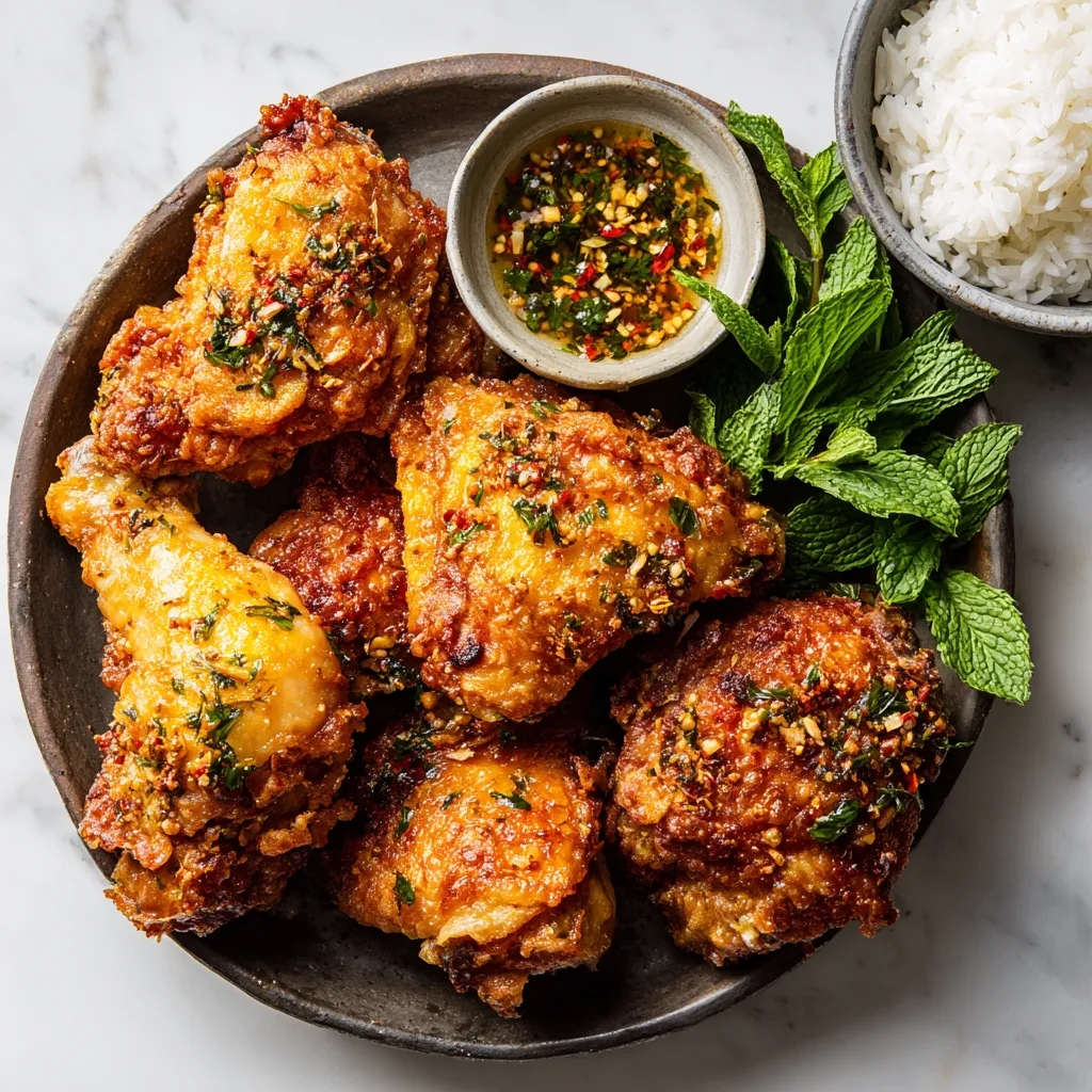 Crispy Vietnamese fried chicken with a flavorful buttermilk marinade, a must-try recipe for holidays and gatherings.