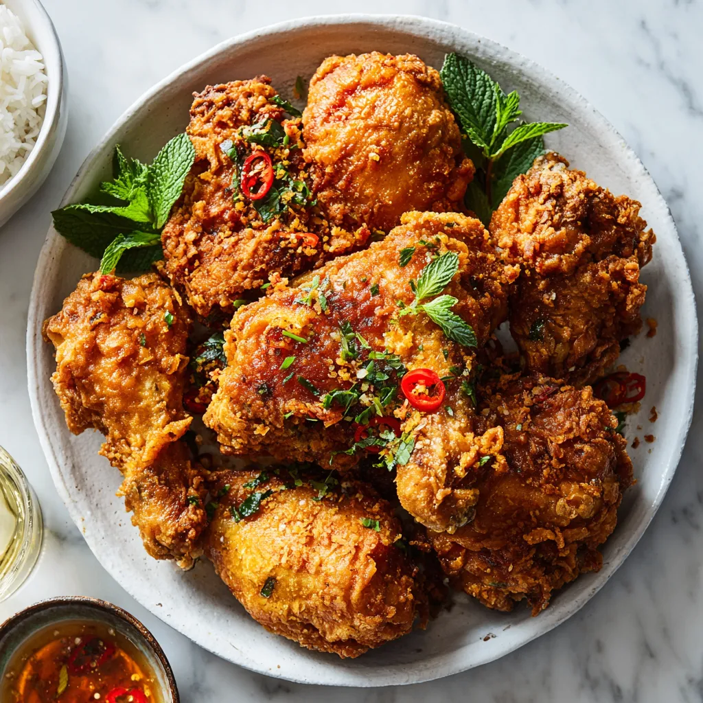 Crispy Vietnamese fried chicken with a flavorful buttermilk marinade, a must-try recipe for holidays and gatherings.