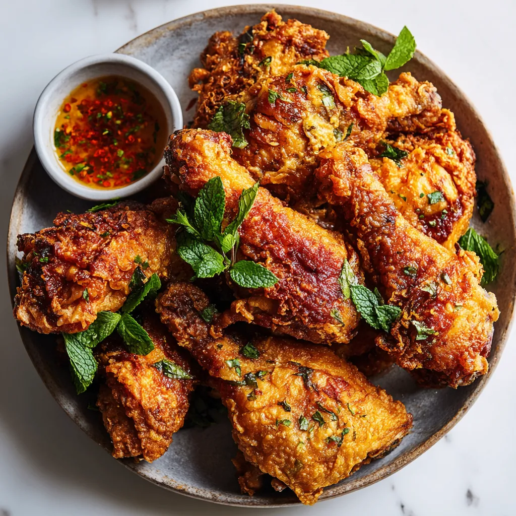 Crispy Vietnamese fried chicken with a flavorful buttermilk marinade, a must-try recipe for holidays and gatherings.