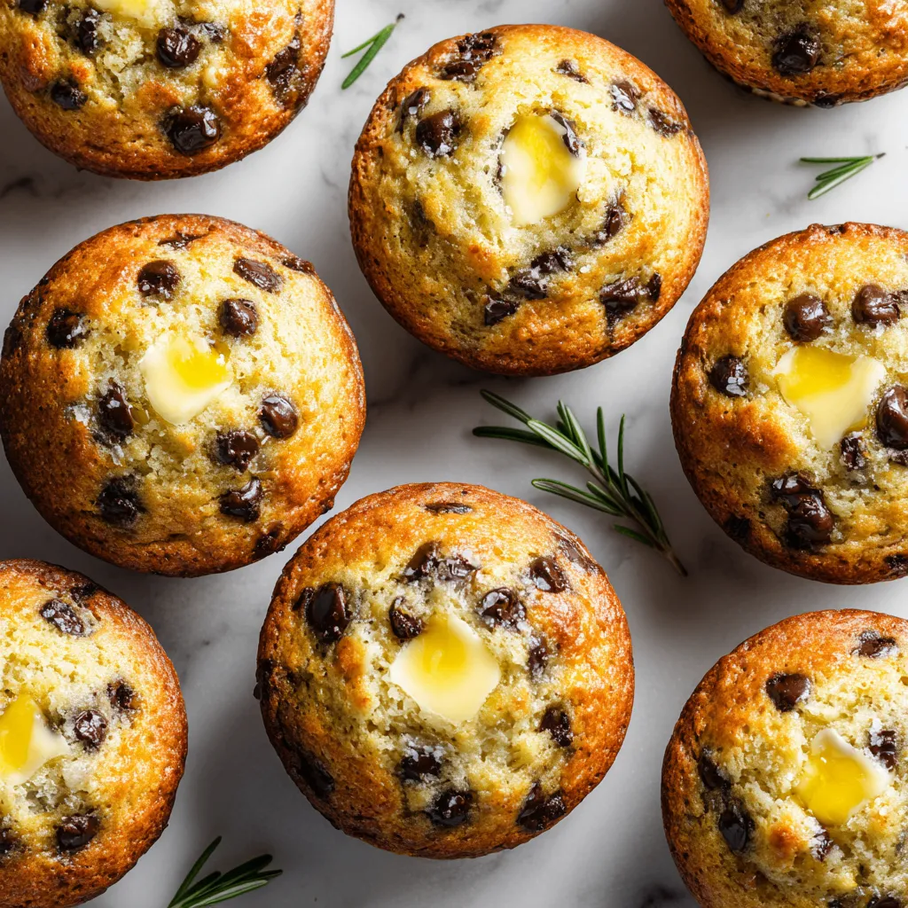 Delicious chocolate chip muffins in a bakery setting, perfect for cozy mornings and holiday gatherings.