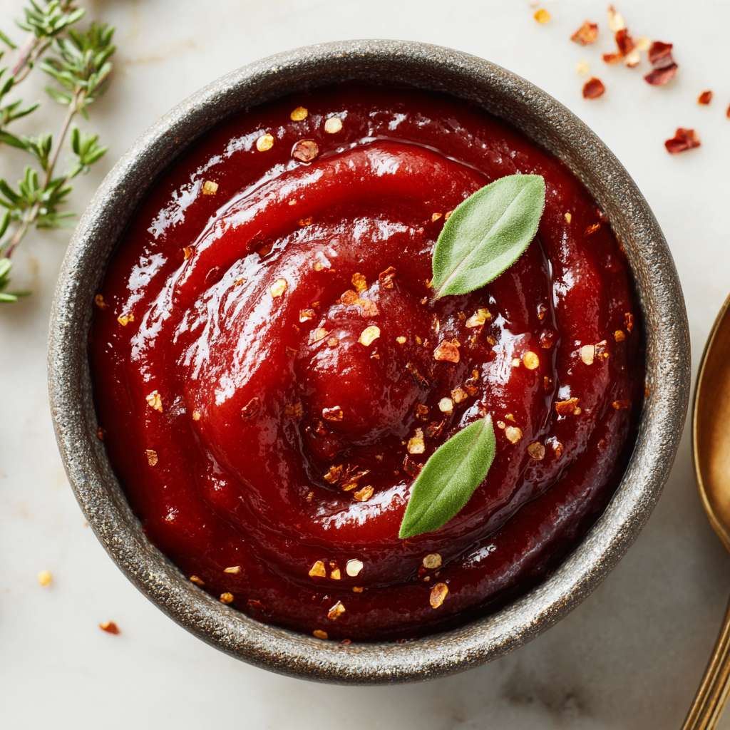 Delicious homemade ketchup recipe made with fresh tomatoes and spices, perfect for dipping and enhancing holiday meals.