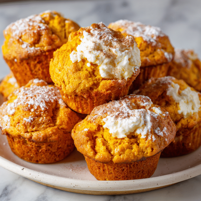 Delicious pumpkin cream cheese muffins with spiced batter and cream filling, perfect for fall baking. Enjoy fresh or freeze for later!