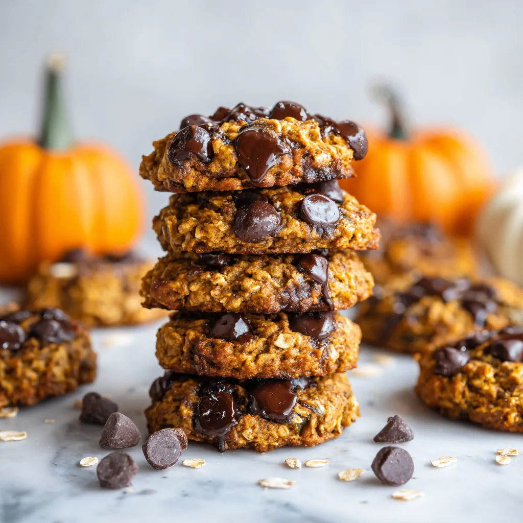 Delight in nutritious pumpkin chocolate chip oatmeal cookies, easy to make and perfect for holiday snacking, offering a cozy fall flavor fit for any occasion.