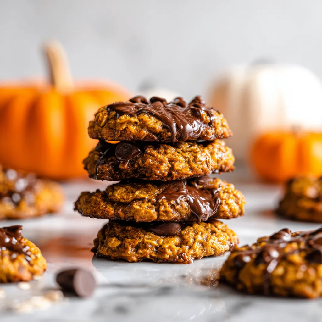 Delight in nutritious pumpkin chocolate chip oatmeal cookies, easy to make and perfect for holiday snacking, offering a cozy fall flavor fit for any occasion.