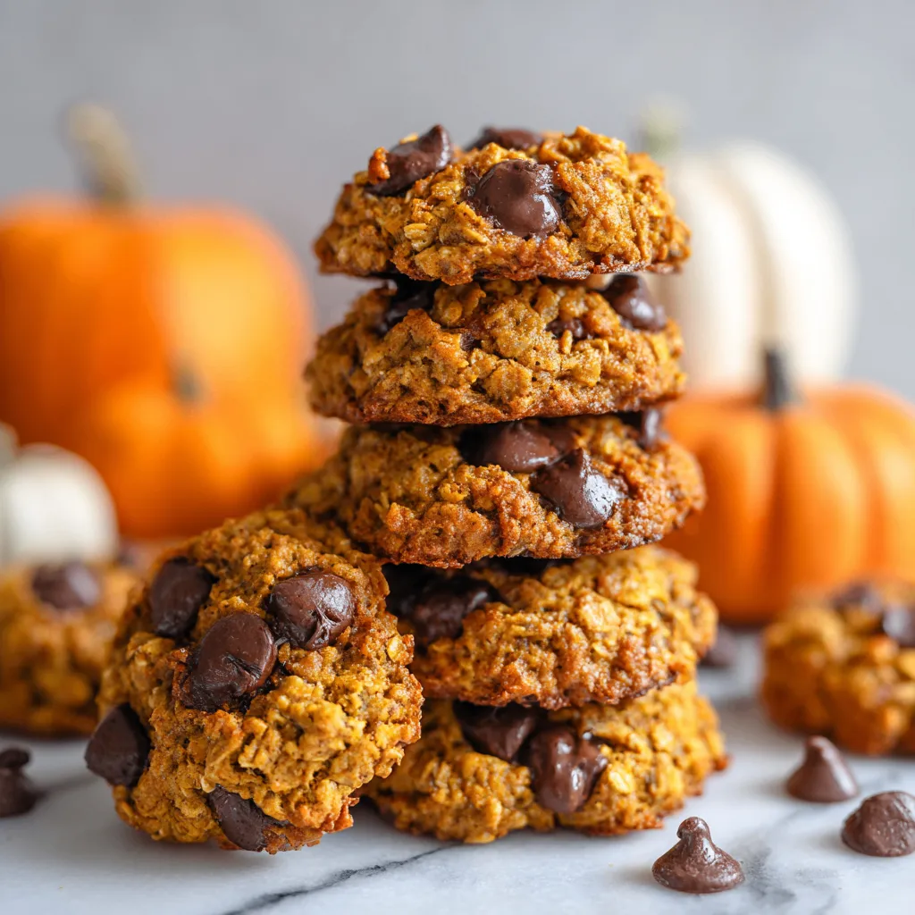 Delight in nutritious pumpkin chocolate chip oatmeal cookies, easy to make and perfect for holiday snacking, offering a cozy fall flavor fit for any occasion.