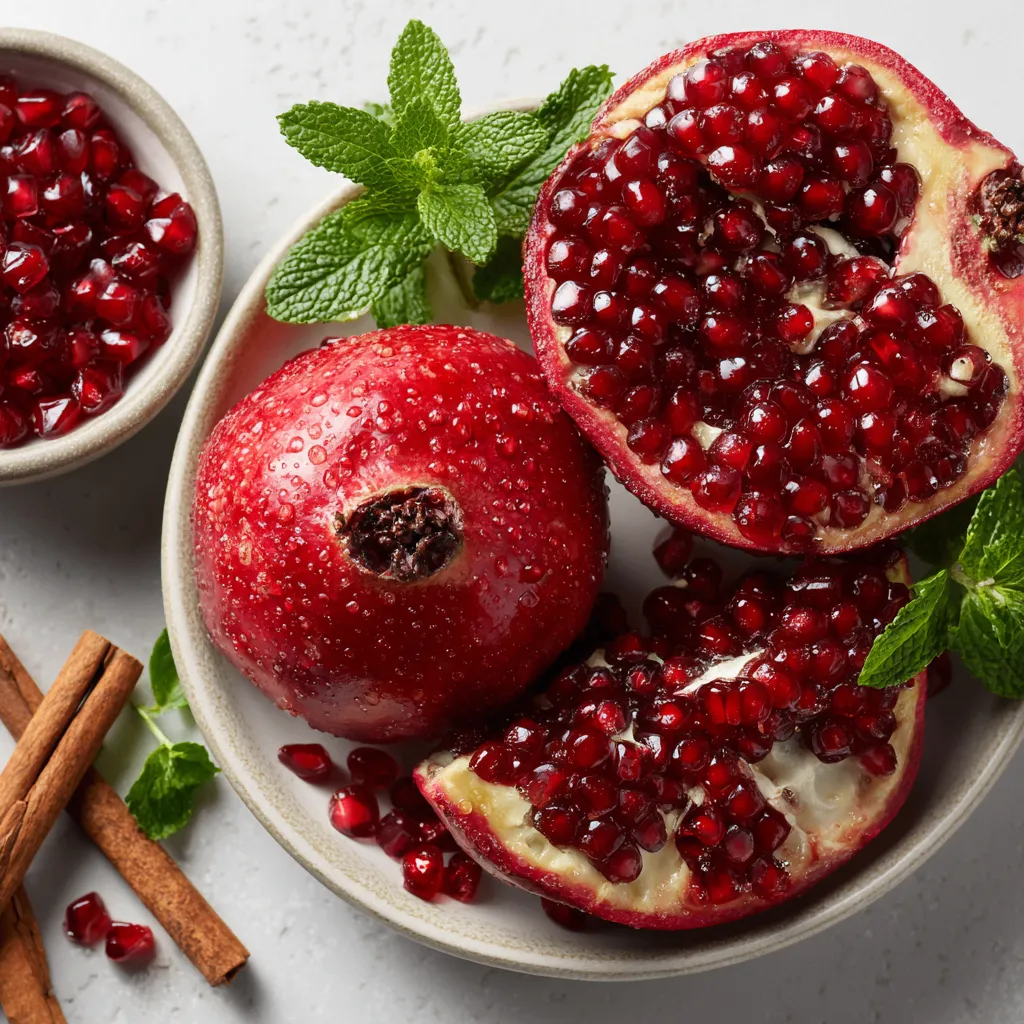 Effortlessly seed pomegranates using the soaking technique for a mess-free kitchen experience, ideal for festive meals.