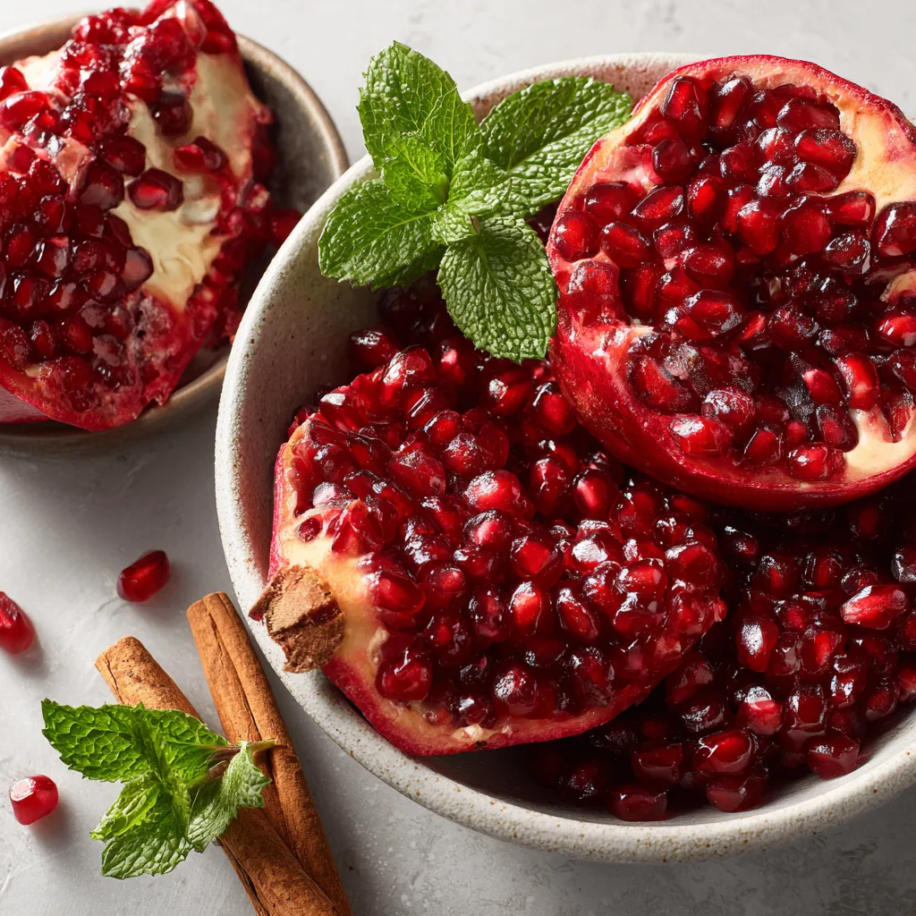 Effortlessly seed pomegranates using the soaking technique for a mess-free kitchen experience, ideal for festive meals.