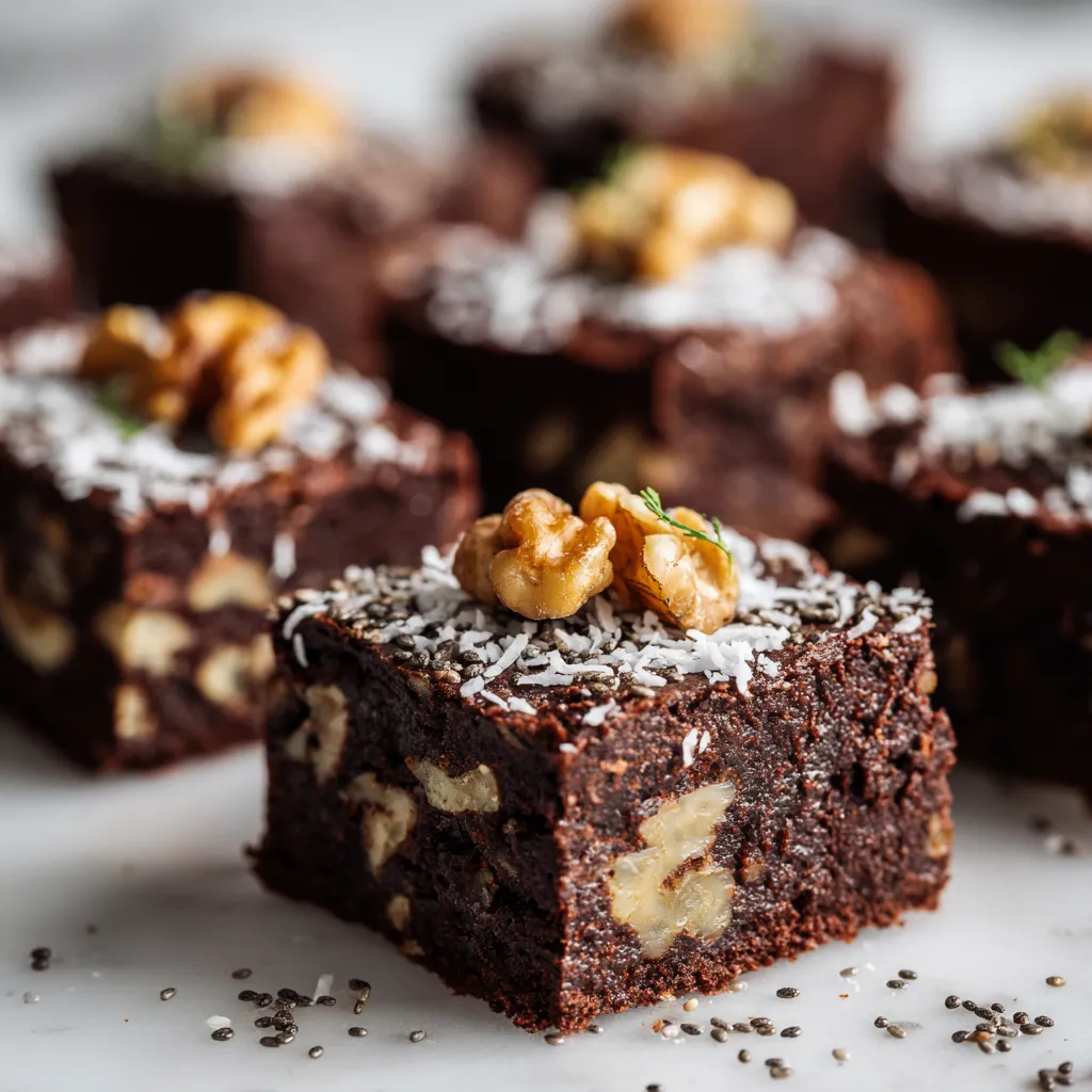 No Bake Superfood Brownies made with wholesome ingredients, gluten-free, and vegan for a healthy dessert option.