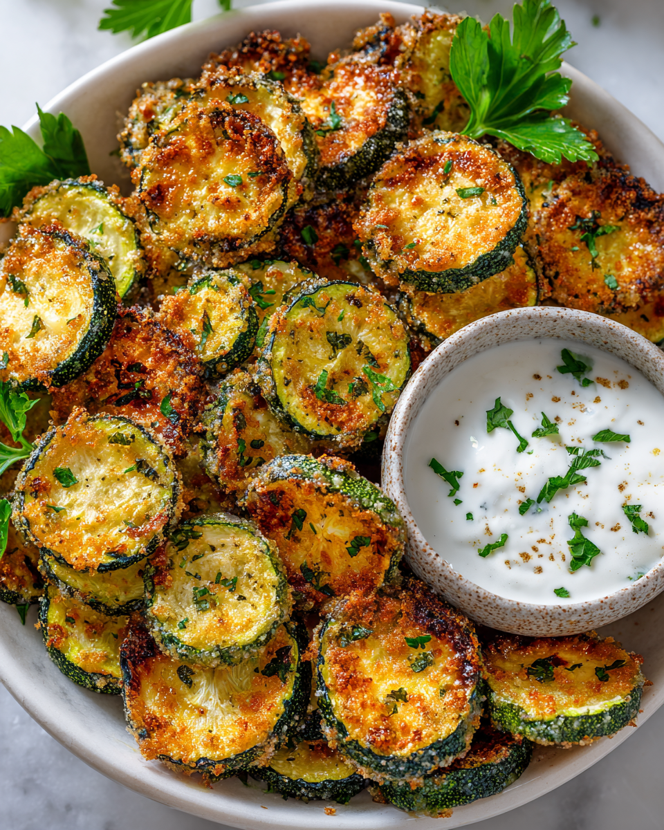 Crispy air fryer zucchini bites - healthy appetizer recipe
