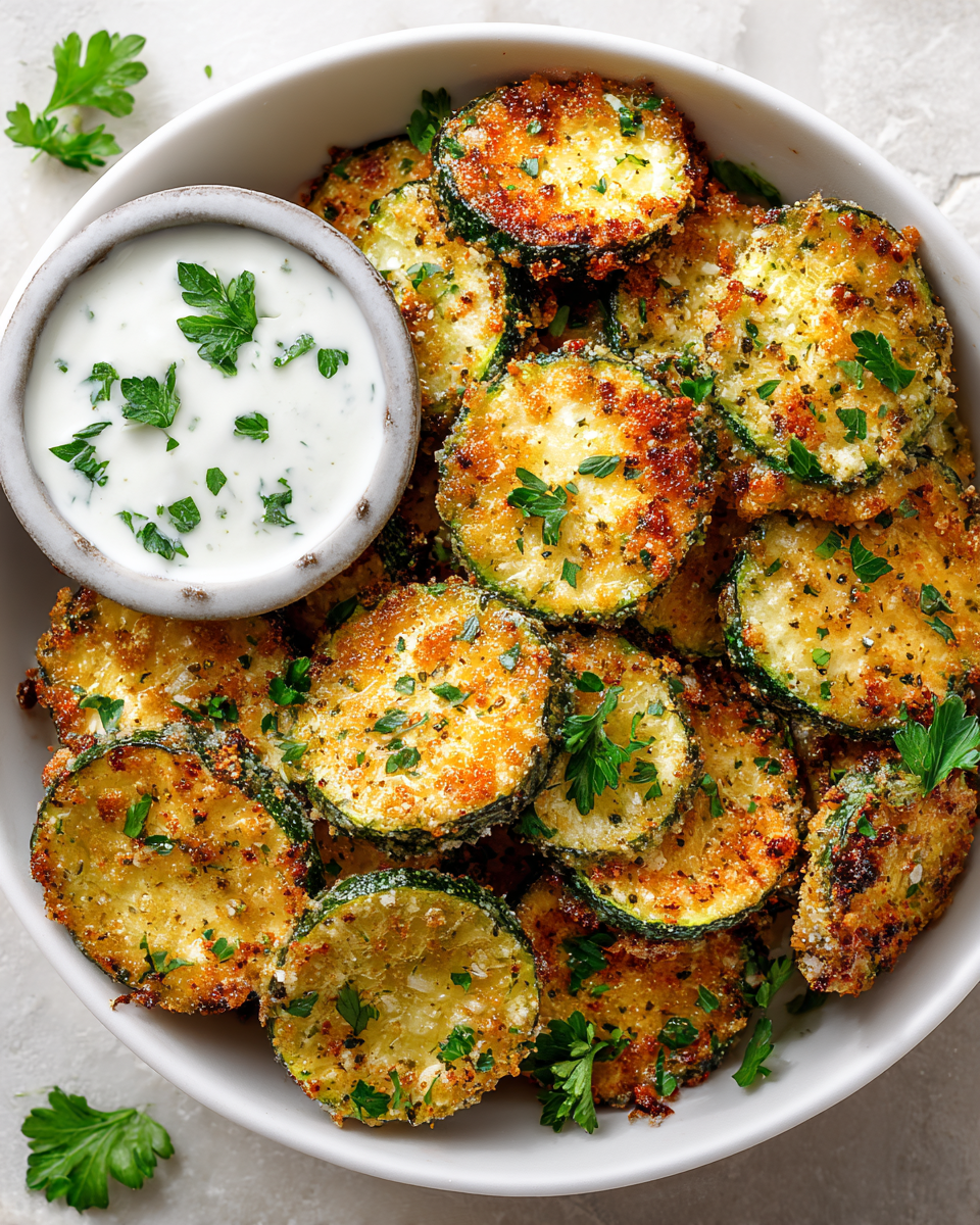 Crispy air fryer zucchini bites - healthy appetizer recipe