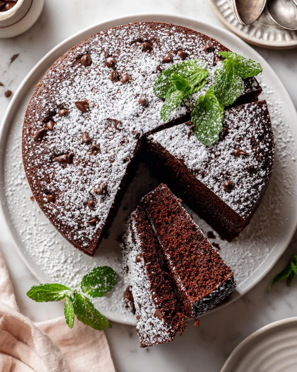 Delicious chocolate zucchini cake with rich chocolate flavor, perfect for holiday gatherings and using up garden zucchini.