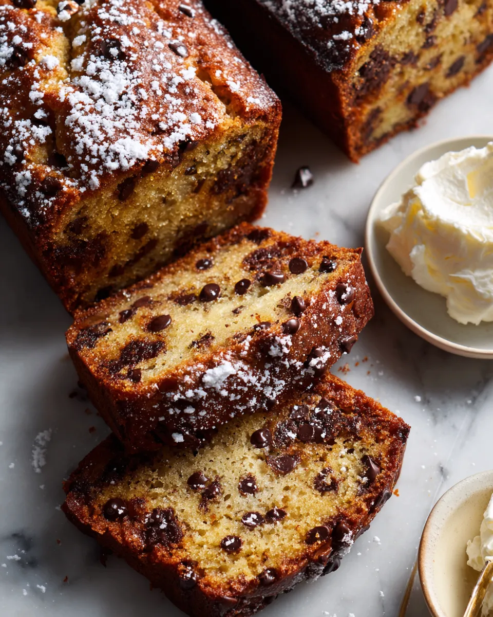 Enjoy this delightful mini chocolate chip banana bread made with ripe bananas and chocolate chips for cozy baking sessions.