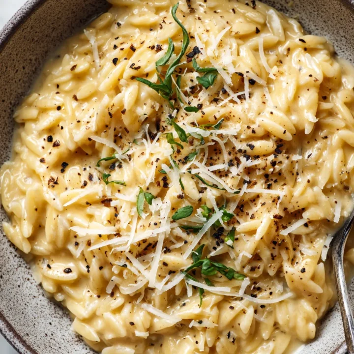 Quick and Creamy Cacio e Pepe Orzo Creamy Cacio e Pepe Orzo with Pecorino and black pepper