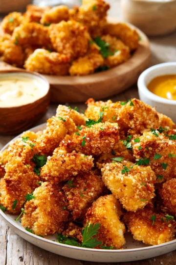 Crispy KFC-style popcorn chicken, a delicious deep-fried treat, perfect for game day or holiday gatherings. Recipe featuring marination and seasoning.