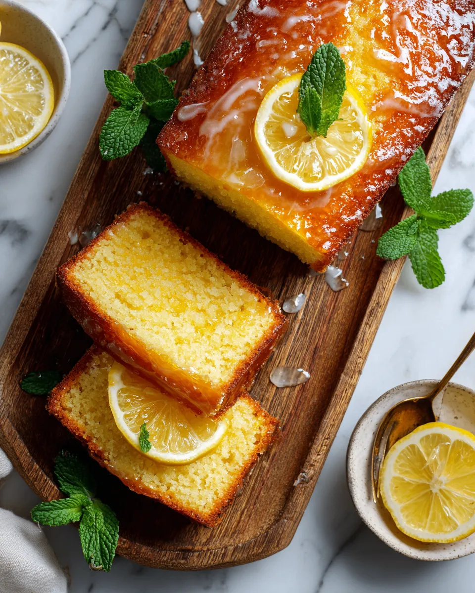 Lemon Drizzle Cake with citrus aroma and zesty drizzle, perfect for holiday gatherings.