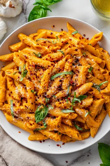 Creamy Spicy Pasta alla Vodka recipe, perfect for cozy nights and holiday gatherings. Easy one-pot dish ready in 30 minutes.