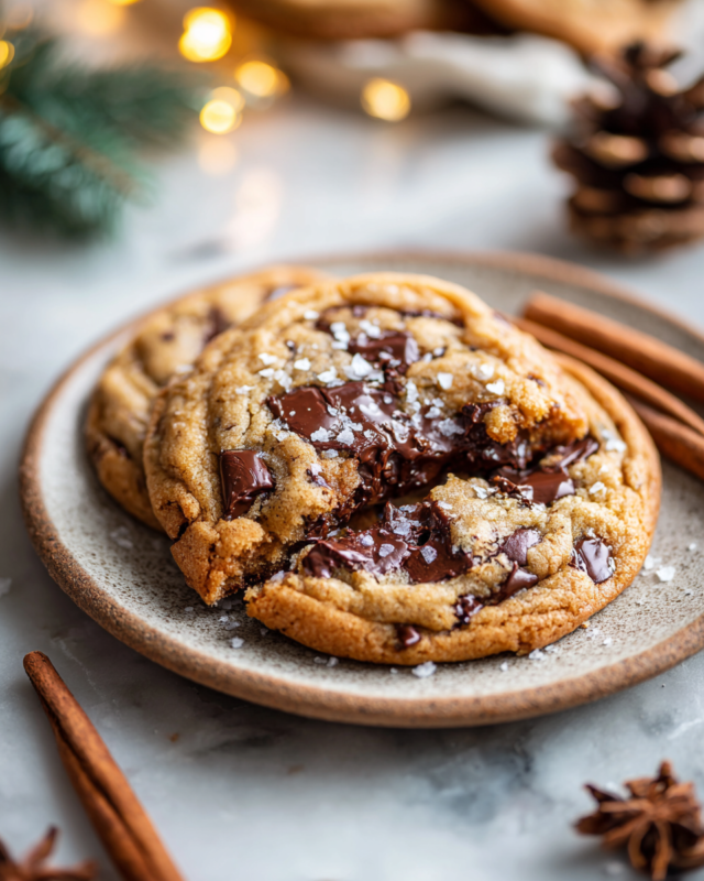 Delicious chocolate chip microwave cookies made quickly for the holidays.
