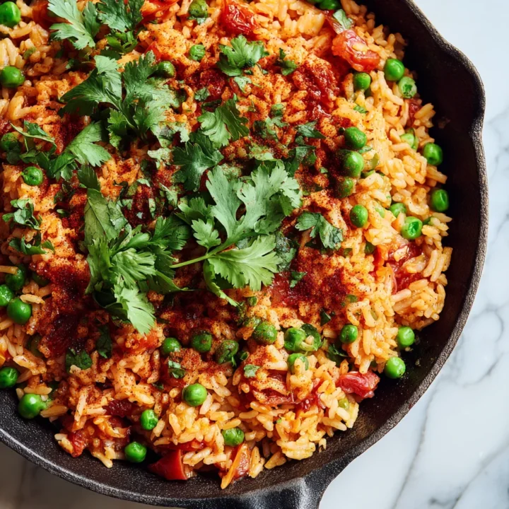 Colorful Nando's-inspired Spicy Rice ready to serve, perfect for holiday gatherings, nourishing and flavorful dish, easy stovetop recipe.