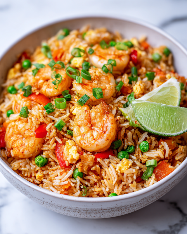 Quick and Tasty Singapore Fried Rice for Holidays Colorful Singapore Fried Rice recipe with shrimp, vibrant vegetables, and aromatic spices for a quick holiday meal